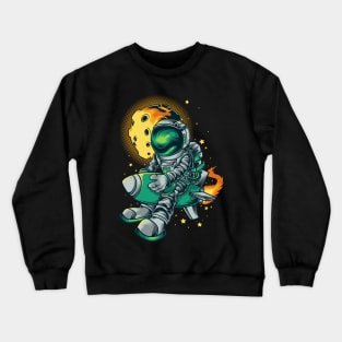 astronaut rocket illustration Crewneck Sweatshirt